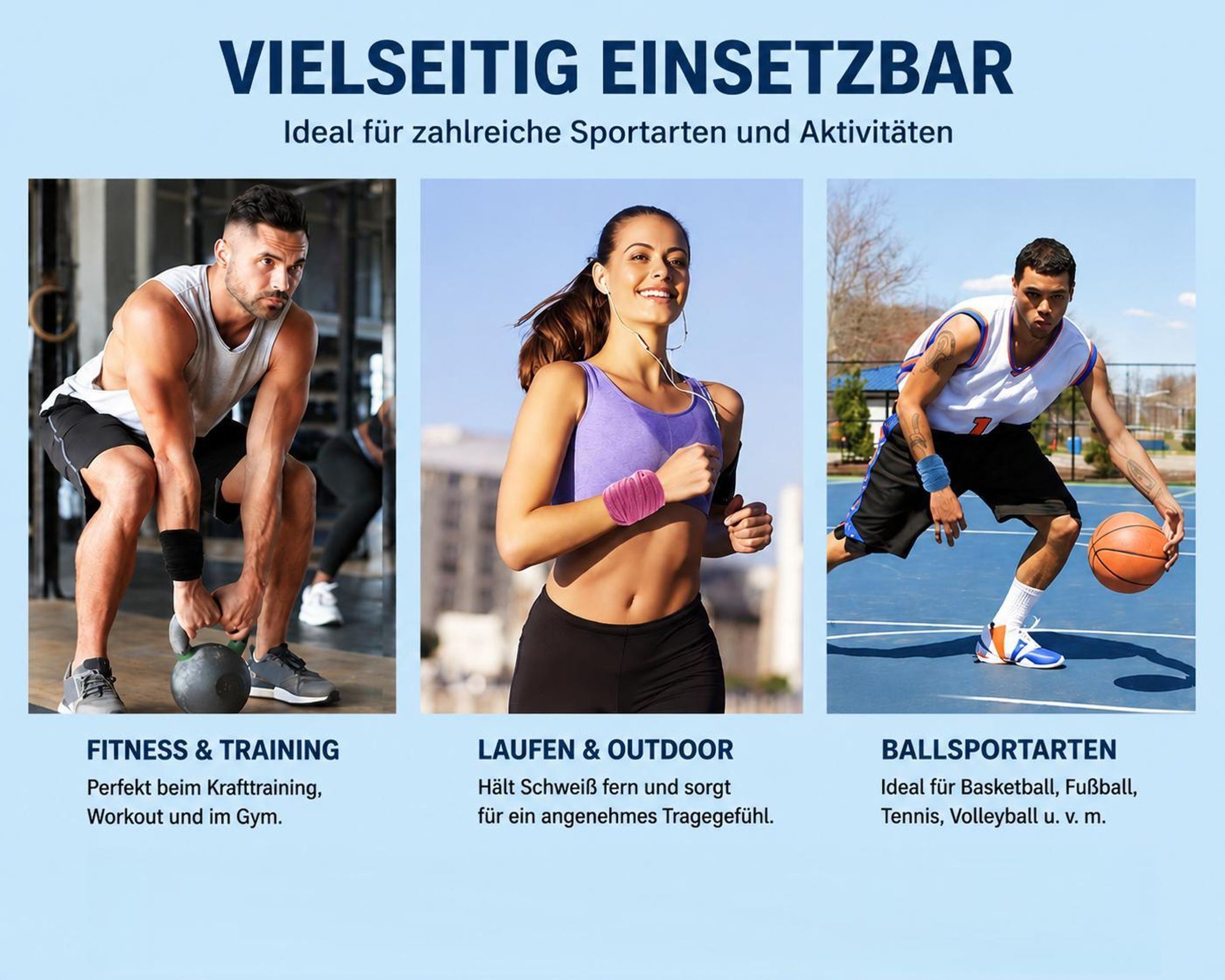 3 Stück Kühlhandtuch Cooling Towel, Sporthandtuch, Schweißband & Kühlband, schnelltrocknend, als Halsband,Stirnband,Armband für Fitness,Laufen,Outdoor
