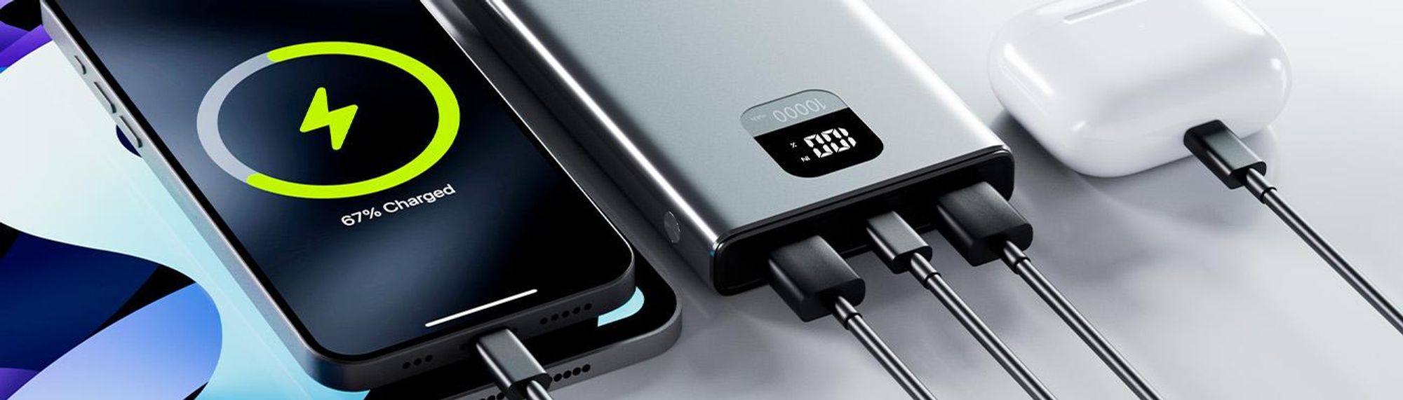Allity Powerbank APB-100 PD QC 22,5W 10000 mAh grau