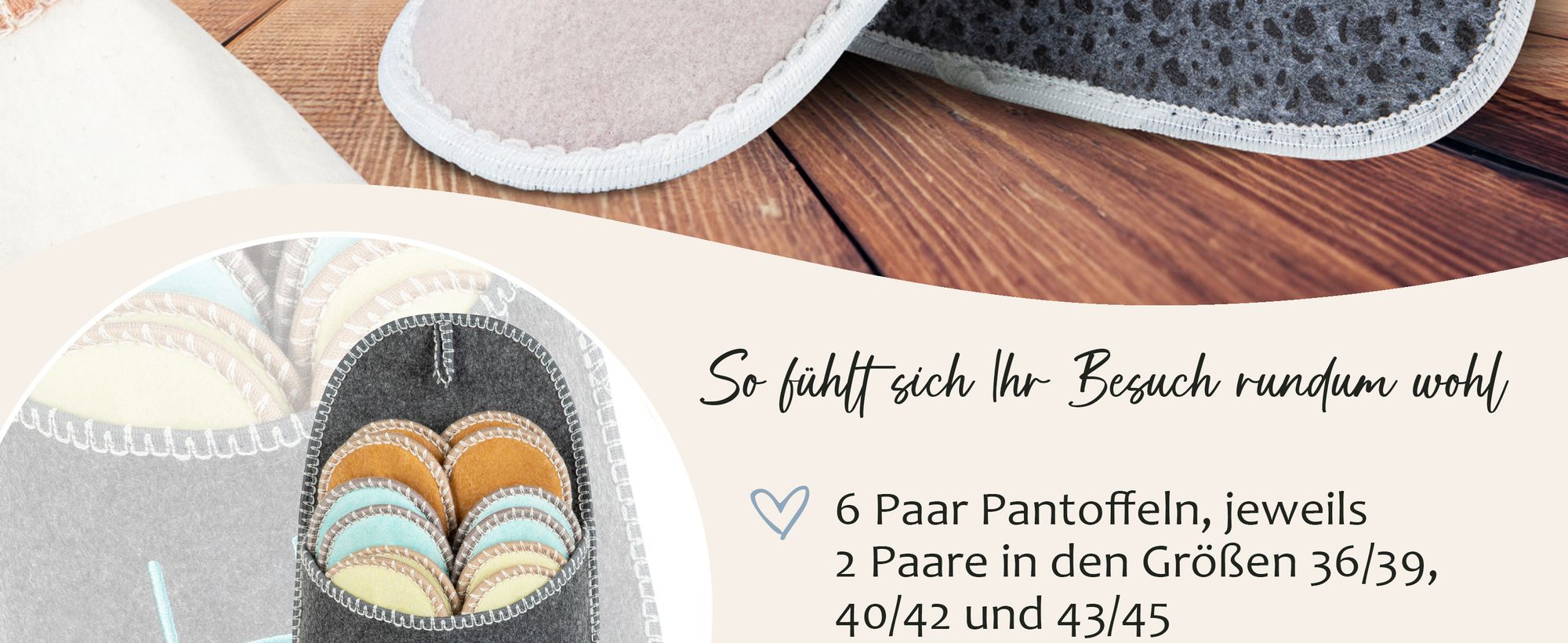 ONVAYA® ABS Gästepantoffel | Home grau | 6er Set | Antirutsch Sohle | Hausschuhe | Filzpantoffel | Gr. 36-45 Gästehausschuhe