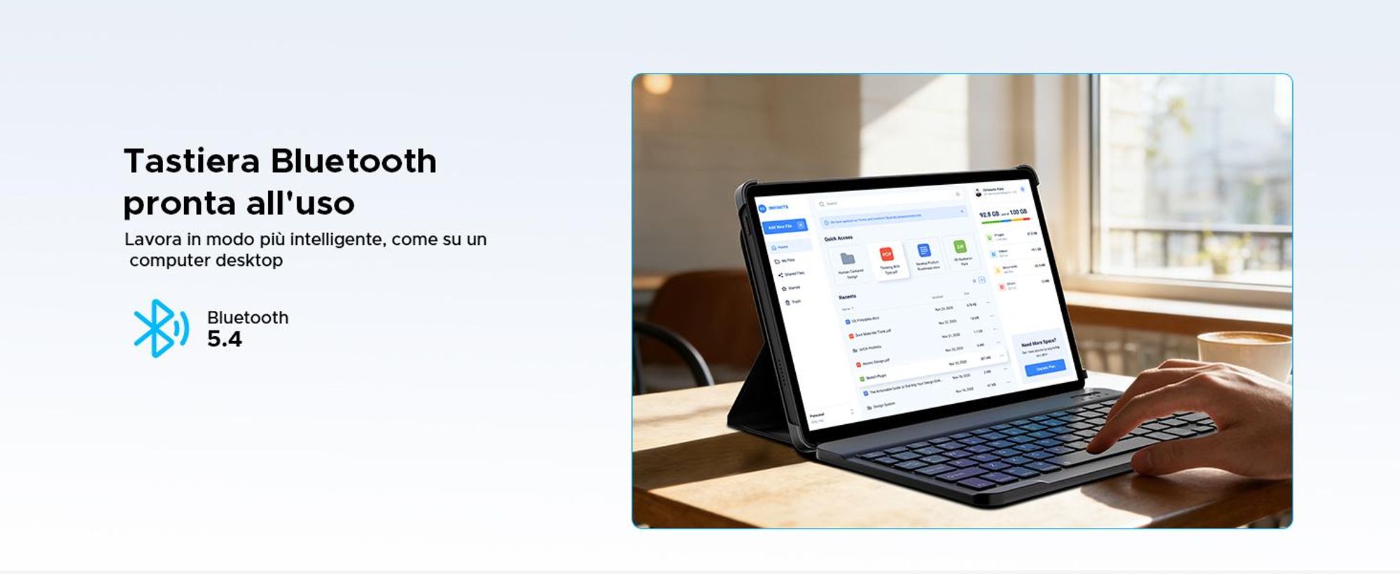 P12 Pro Tablet, Android, 16 inch, 2.4K, 120Hz, 4G LTE, 48GB (12+36) RAM + 256GB ROM (uitbreidbaar tot 2TB met TF-kaart), 12000mAh, T7300 Widevine L1, BT5.4 – inclusief toetsenbord, muis en stylus