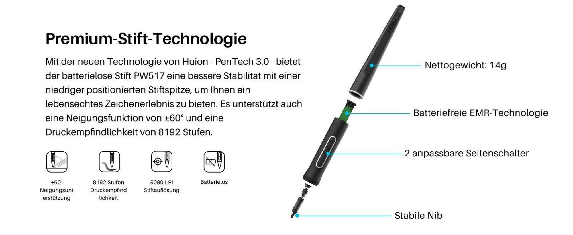 Lassen Sie Ihrer Kreativität mit naturgetreuen Linien freien Lauf.