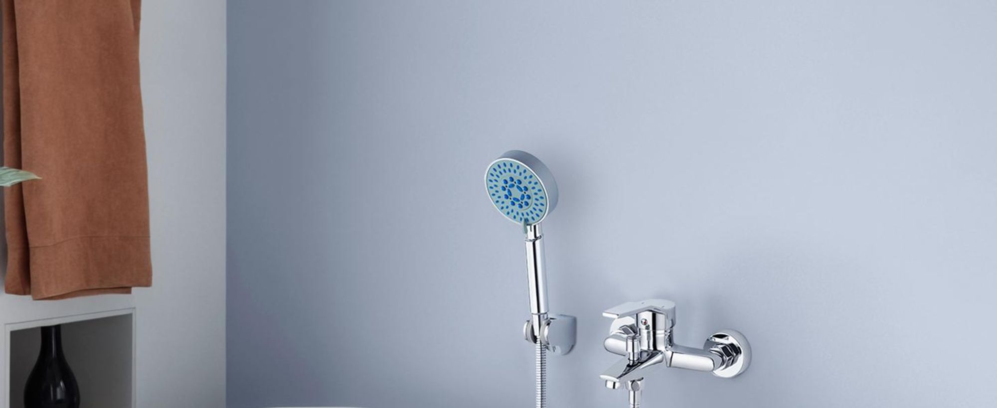 Badewannenarmatur, Badewanne Duschset, Duschsystem Duschset, Badewannen Amaturen Set, 5 Funktionen, mit Duschbrause und 1.5m Schlauch