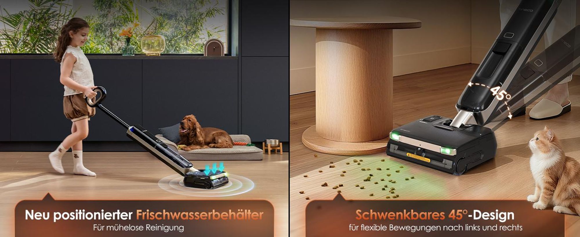 Tineco FLOOR ONE S9 Master Nass Trockensauger, StreakFree-Abzieher, ThermoBlast-Tech, Warmwasser-Wischen, 9,9 cm Höhe, 23 kPa, Flashdry Selbstreinigen