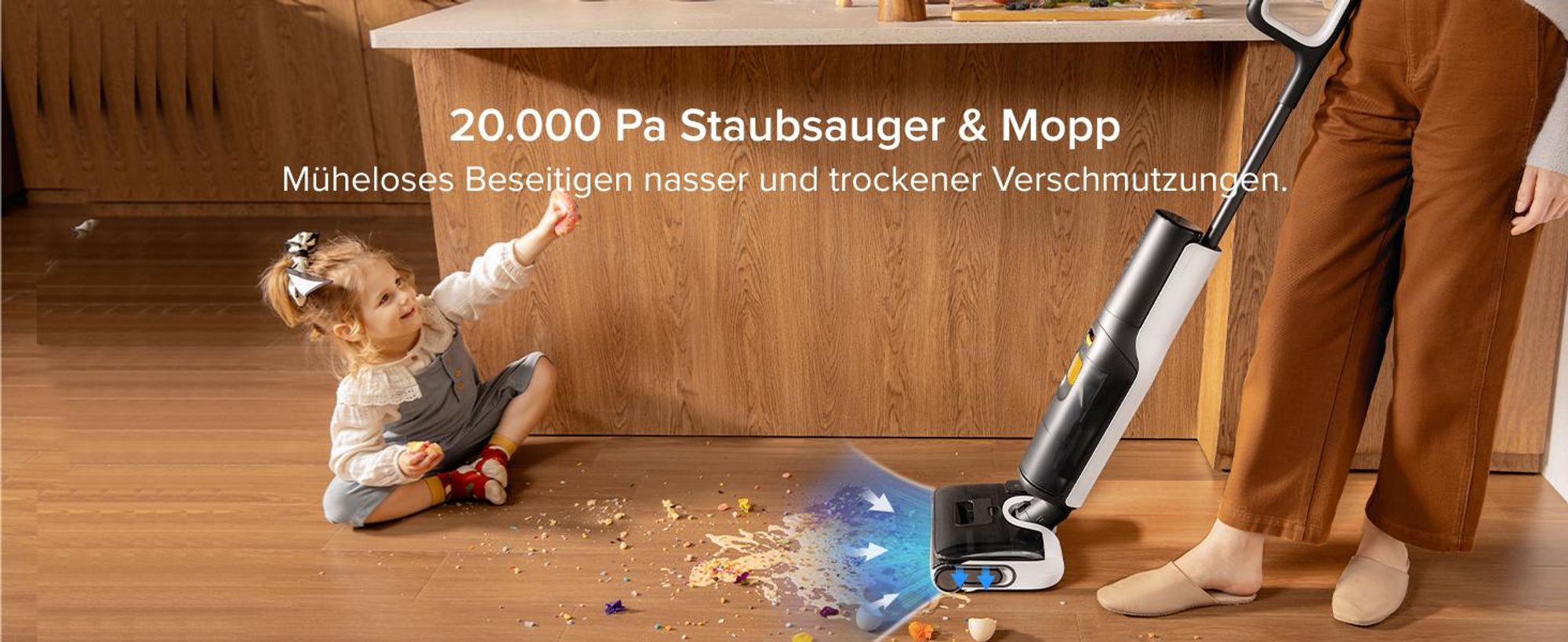 Roborock F25 BX Nass Trockensauger, 20.000 Pa, 90°C Heißluft-Schnelltrocknung & Hohe Temperaturen Selbstreinigung, 180° flach absenk