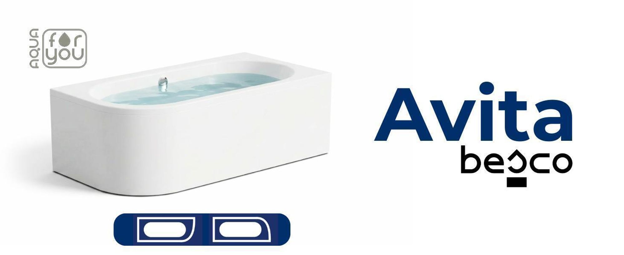 AQUA for you | Badewanne - BESCO AVITA - Eckbadewanne - 180x80 cm - LINKS - Weiß - mit Schürze, Füßen, Ablaufgarnitur, Rechteck Badewanne