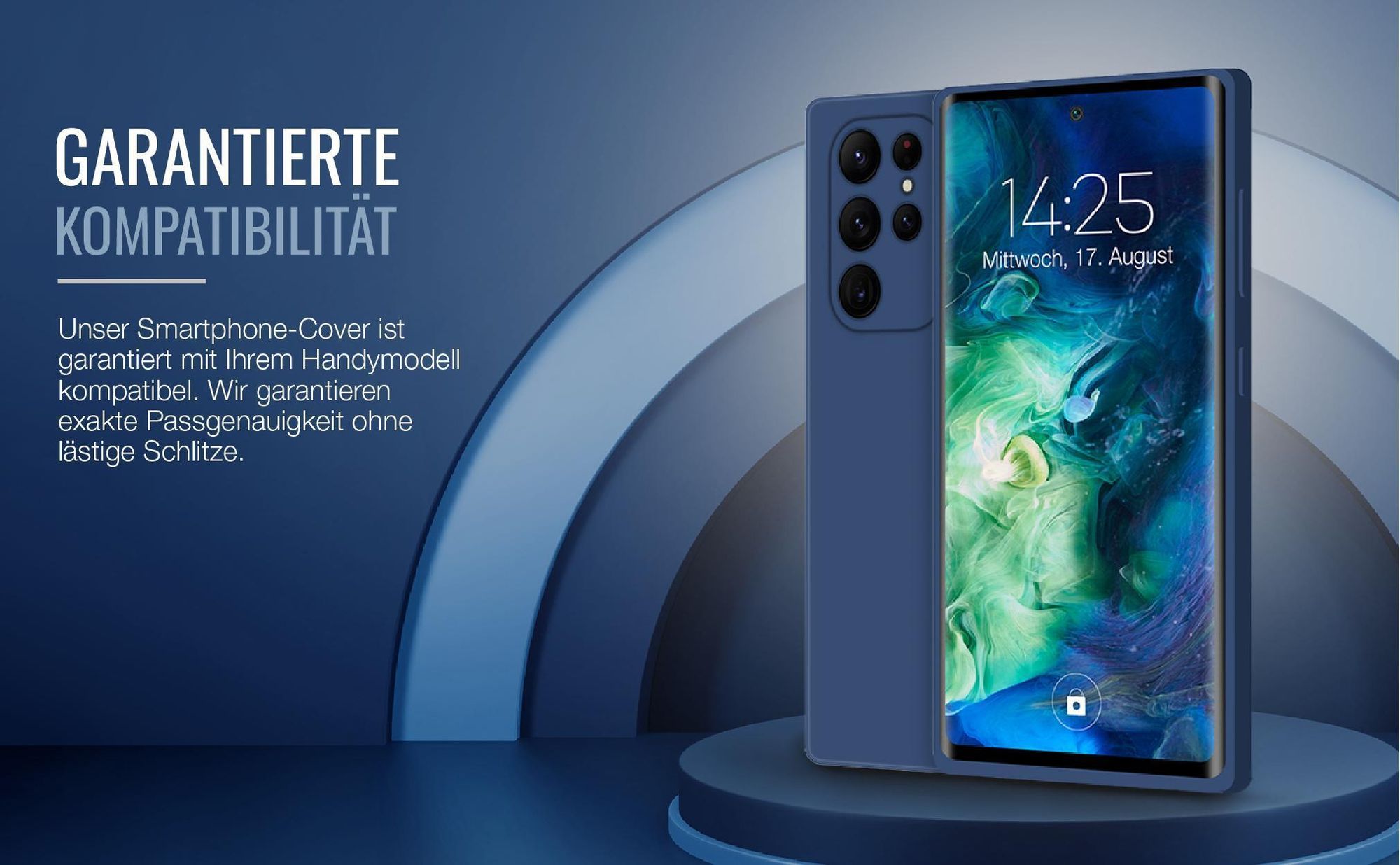 Exakt passgenaues Smartphone Backcover in Blau für Samsung Galaxy S22 Ultra