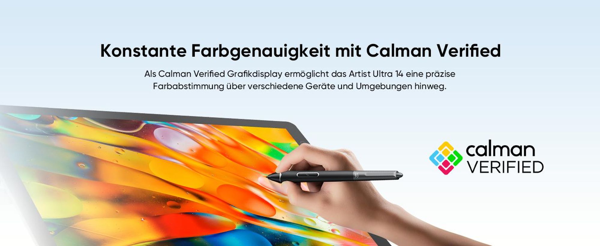 XPPen Artist Ultra 14 OLED Grafikdisplay 2,8K brillante Farben leicht und portabel für Designer und Künstler