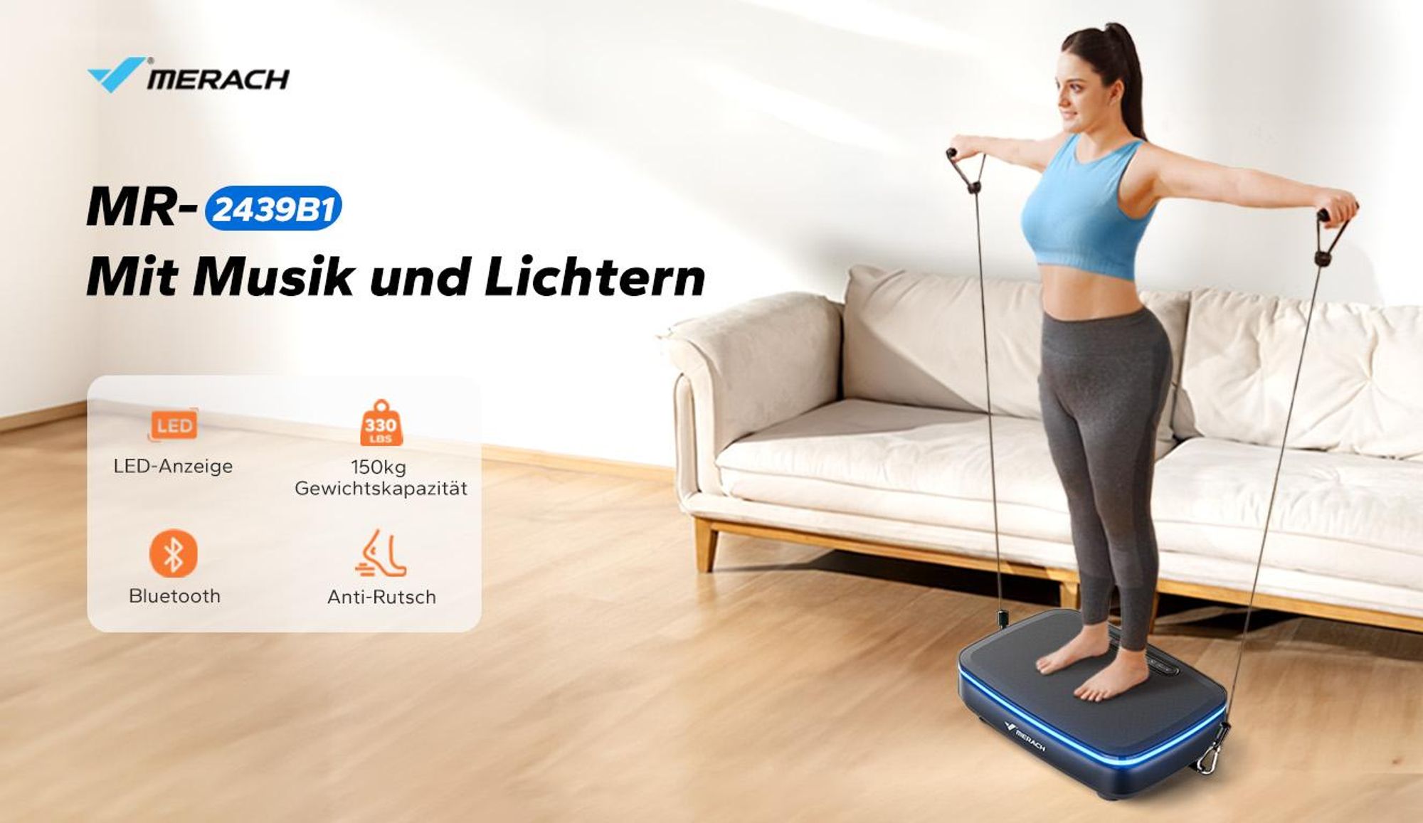 Vibrationsplatte Merach – Ihr smartes Trainingsgerät für Zuhause!