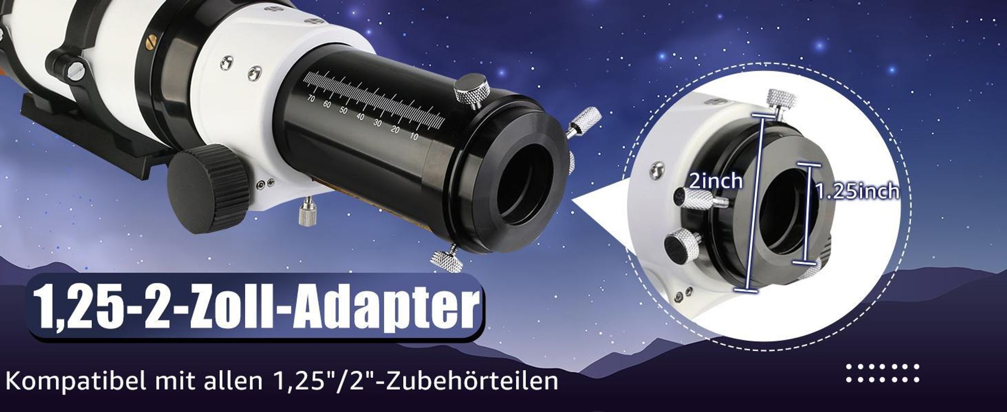 Svbony SV503 Teleskop, mit SV226Filterrad M42-M48, 80F7 Teleskope OTA,Doppelt ED, mit Dual Speed Fokussierer, Professionelles Optische Tubusbaugruppen