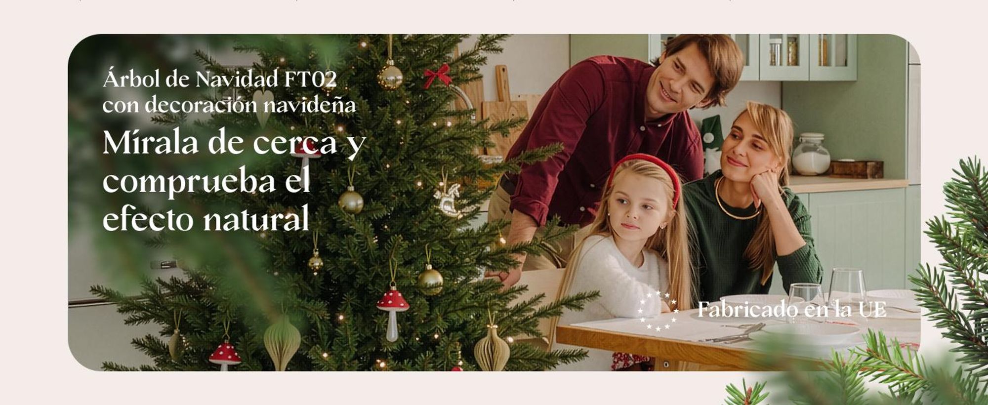 FAIRYTREES Albero di Natale 180 cm in PE 100% pop-up verde | Abete rosso selvatico fatto a mano in Europa | Albero di Natale con aghi realistici, dalla forma ampia con base in legno | Modello: FT02