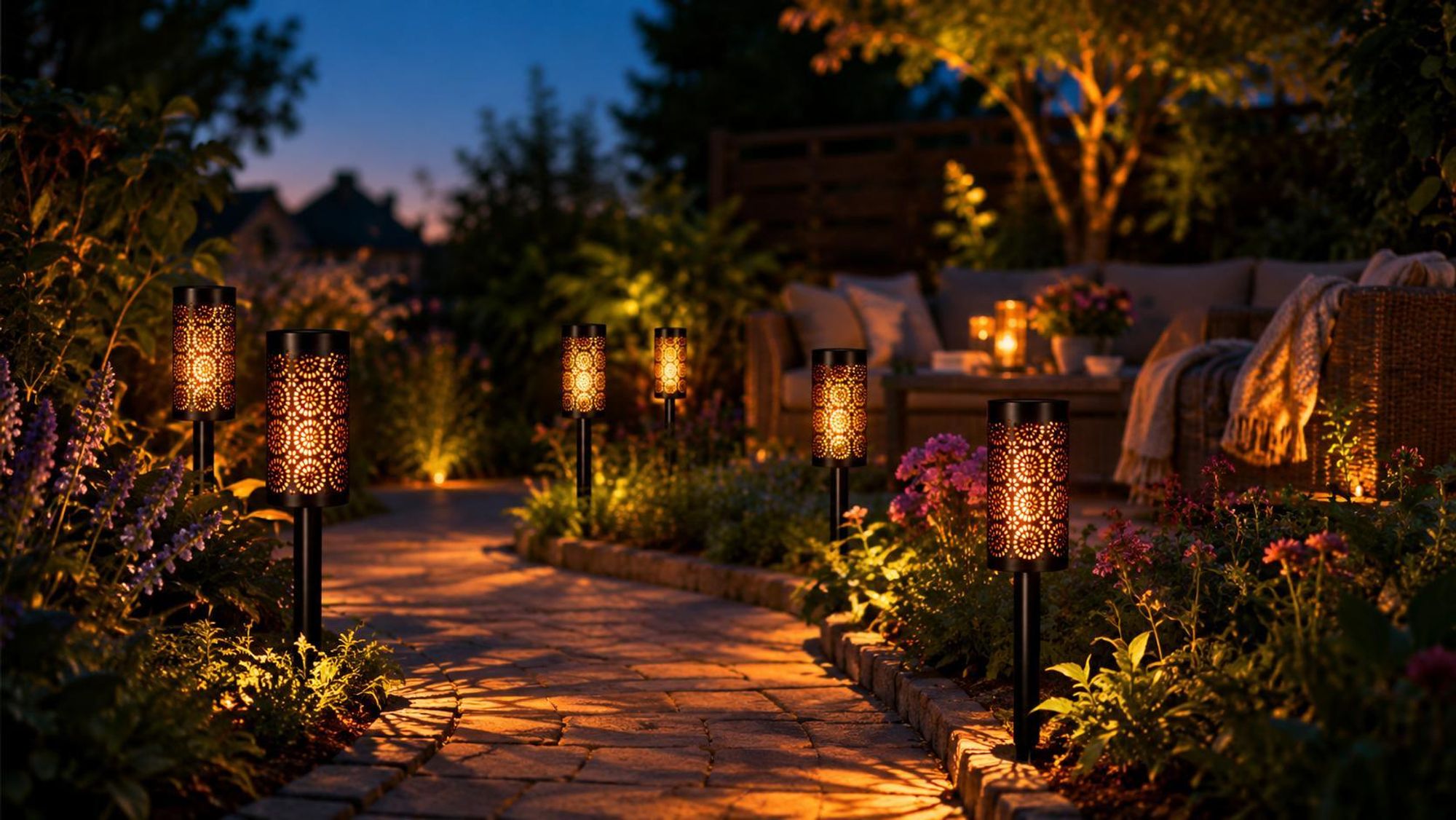 MasterLED LED Solar Gartenfackel 39cm mit Flammeneffekt IP44 für Garten