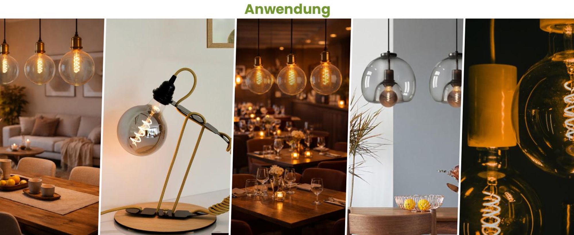 LUMILED 6 Stück LED Filament Leuchtmittel E27 G125 6W Ersetzt 50W 660lm 2200K Extra Warm Smokey Glas 360° Abstrahlwinkel – 6er Pack Globe Form Dekoratives Retro Licht Nicht dimmbar