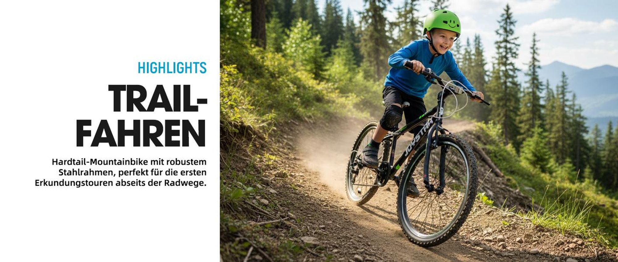 JOYSTAR 24 Zoll Kinderfahrrad für Jungen & Mädchen im Alter von 7-12 Jahren Hardtail Mountainbike für Kinder mit 1-Gang,Schwarz