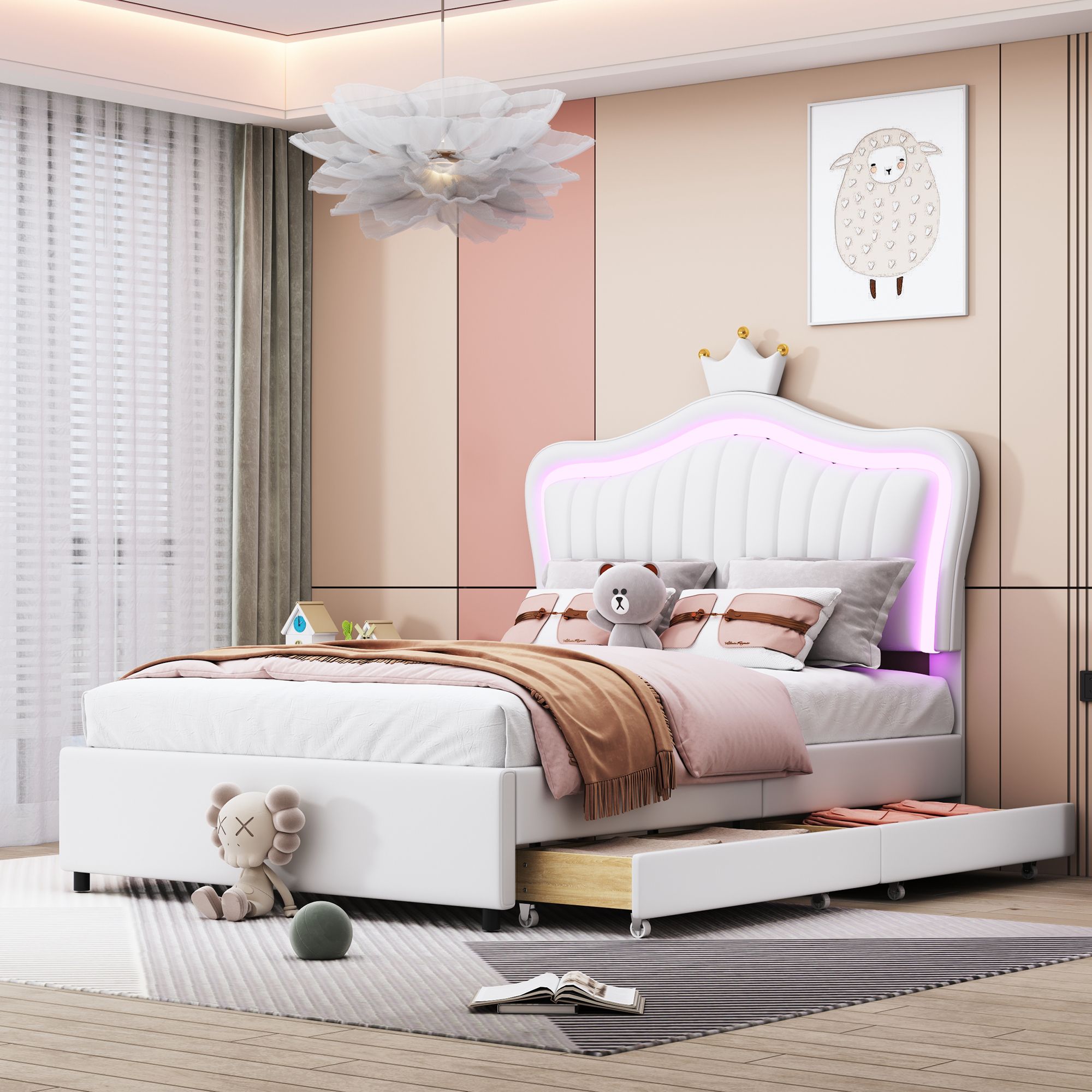 Bett mit LED