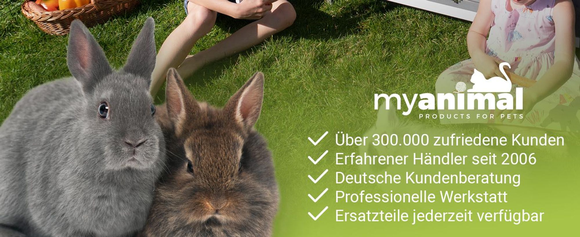 MyAnimal Hasenstall MH-02 | Hasenkäfig Zweistöckig - Kaninchenstall - 4 Türen - Kleintier Stall - Kaninchen - Hasen - Dach zum Öffnen (Grau/Weiß)