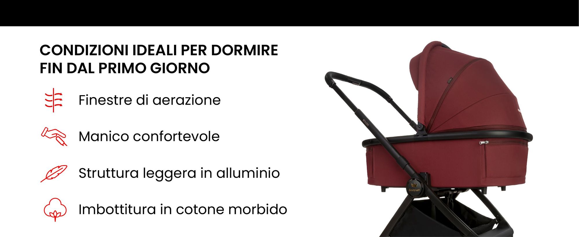 BabyLux® Passeggino 4in1 Set BOLDO, Pieghevole e Leggero, Set di Passeggini Combinati incl. Navicella, Passeggino da Viaggio, Seggiolino, Base Auto