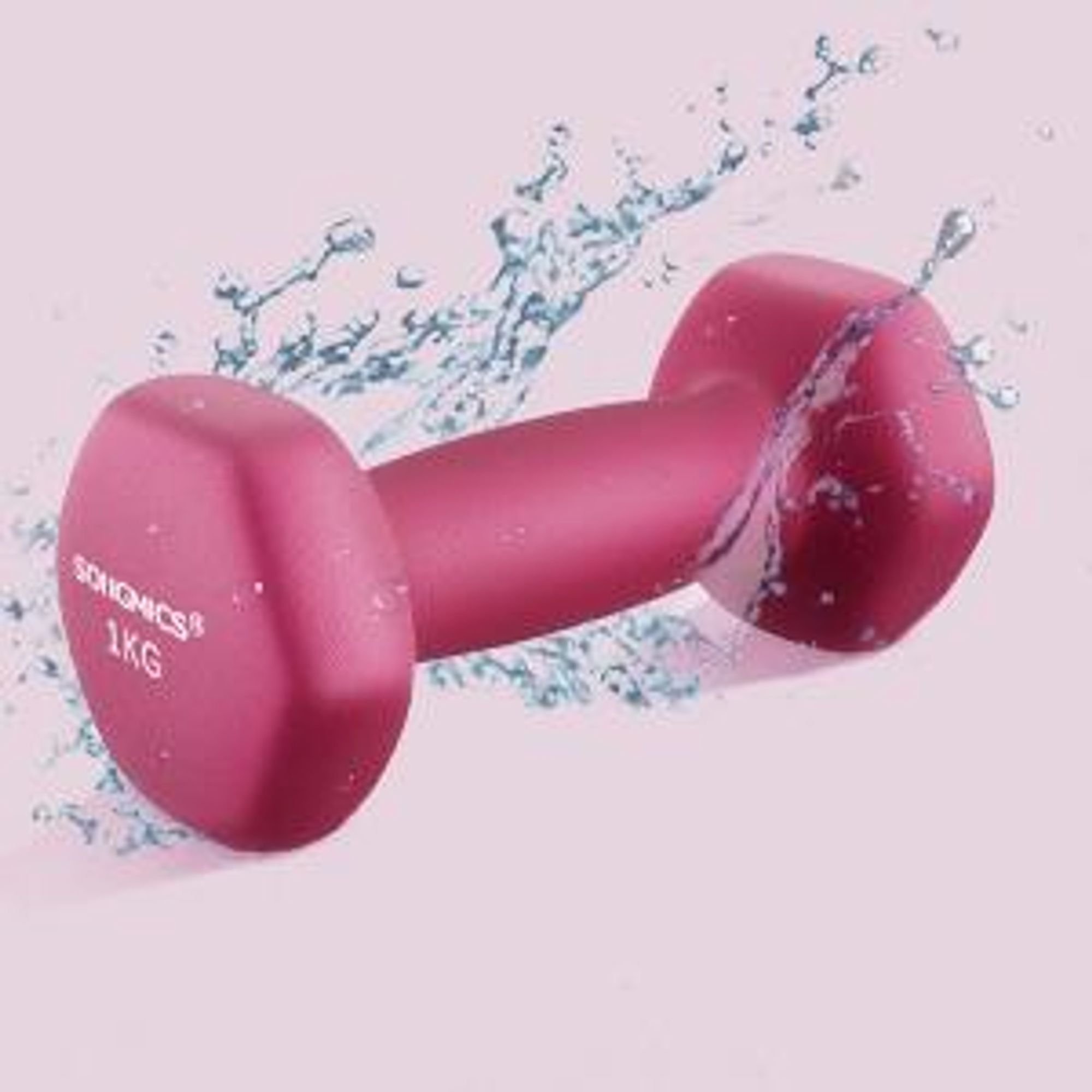 SONGMICS Hanteln, 2er Set, 2 x 1 kg, Hantelset, Kurzhanteln, Hexagon, Neopren-Beschichtung, Krafttraining, Workout, Fitnesstraining, für Zuhause