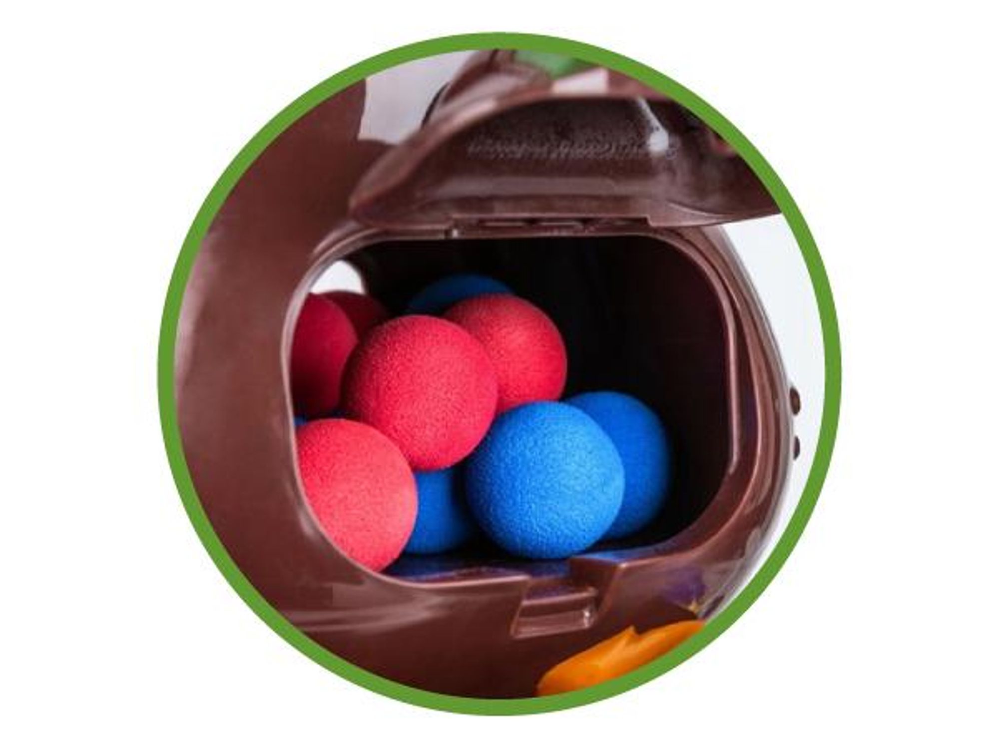 KRUMAD Hungry Duck Spielzeug ab 3 4 5 6 Jahre, Geschicklichkeitsspiel mit 2 Pistolen, 48 Schaumstoffbällen, elektronischem Trefferzähler, Licht Sound