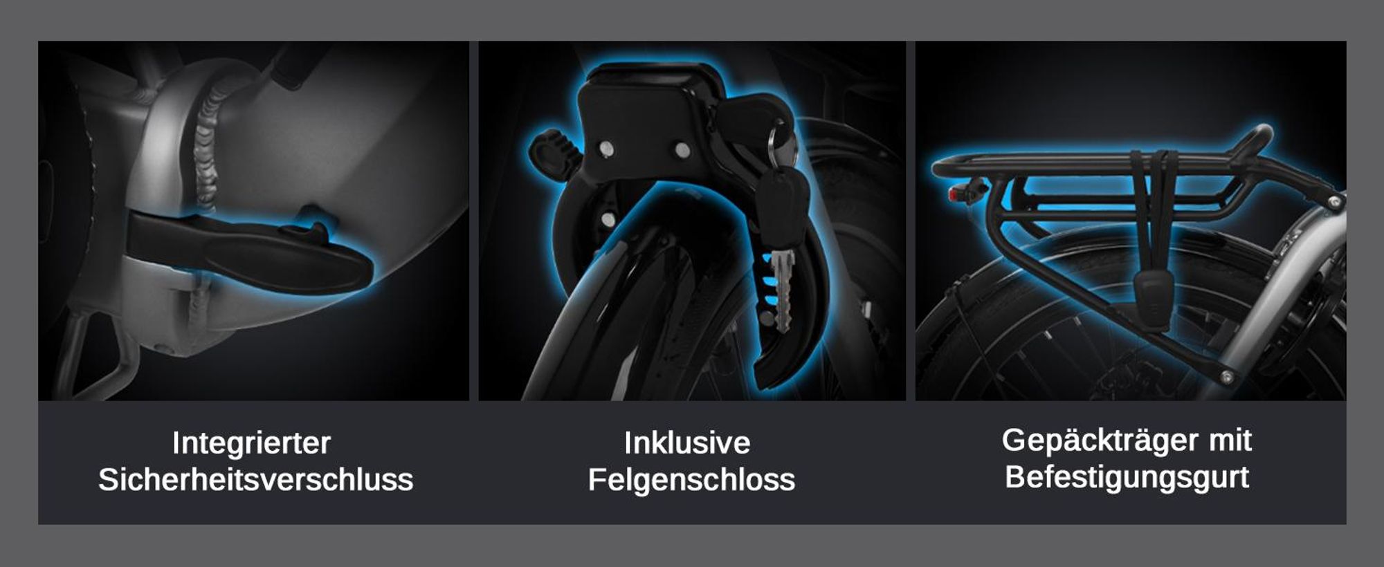 AsVIVA E-Bike 20" Klapprad B13 Stadtfalter 36V 14,0Ah Elektro-Klapprad Elektrofahrrad Pedelec grau