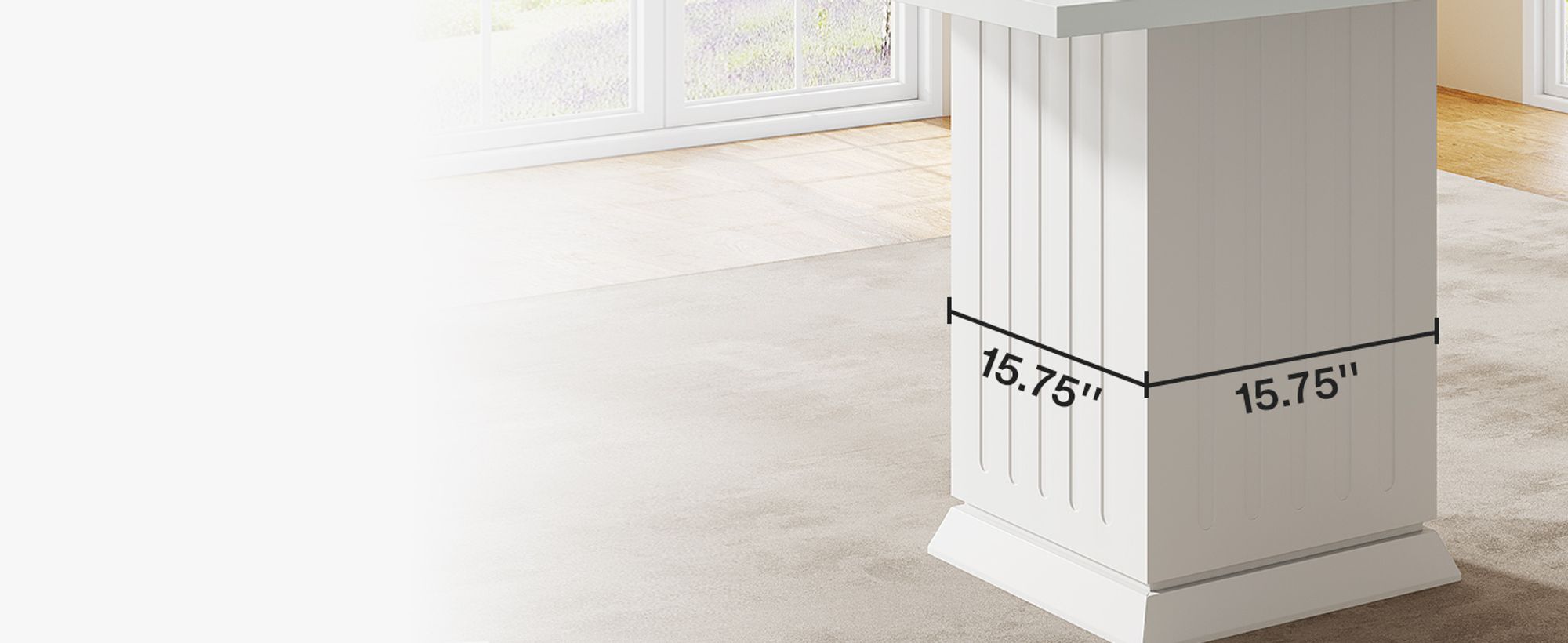 Tribesigns Esstisch, moderner kleiner Esstisch, Quadratisch  , aus Holzwerkstoff für 4 Personen, 90*90*76 cm (Weiß)