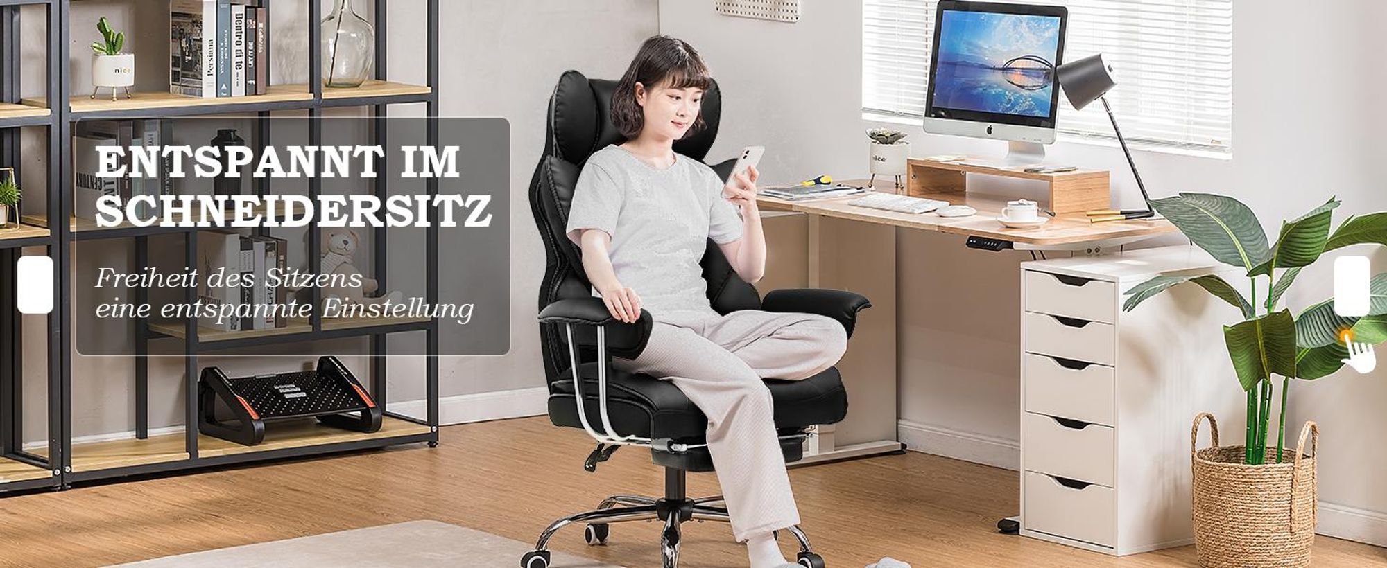 GTPLAYER Gaming Stuhl, Gamer Stuhl, Ergonomischer Bürostuhl mit Fußstütze verstellbare Lenden und Kopfkissen, Gaming Chair Gepolstert, Gaming Sessel