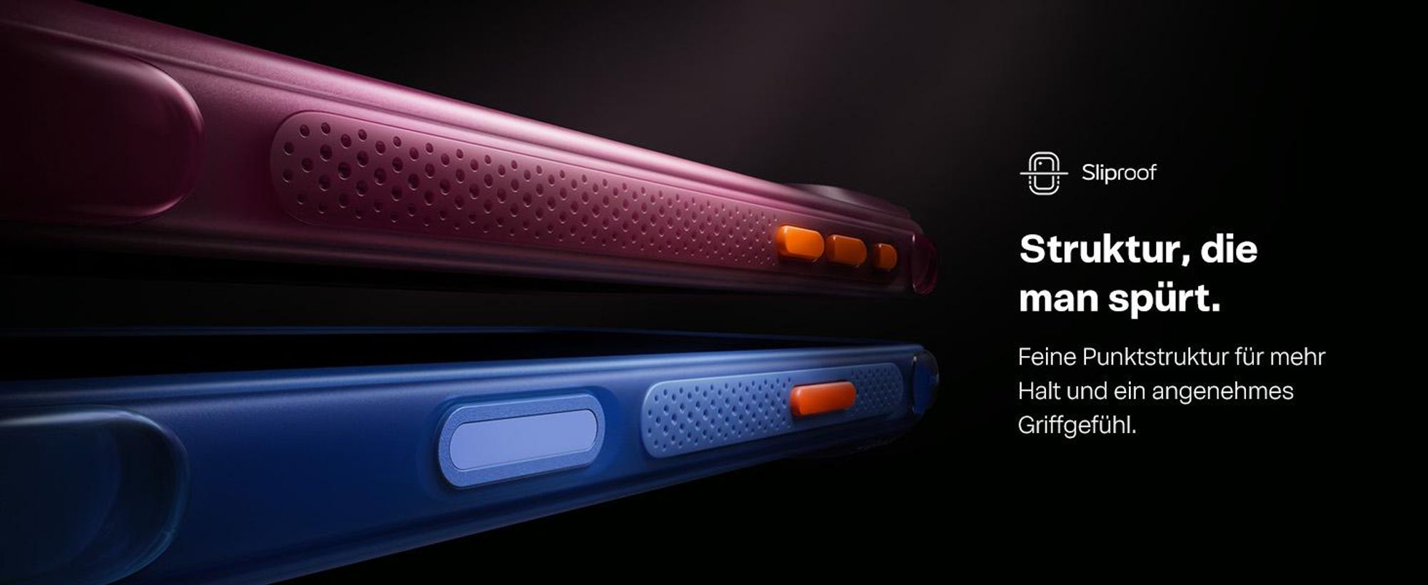 TORRAS Ostand Q3 Air Hülle für iPhone 18 Pro Handyhülle mit Airbag-Schutz & integriertem Ständer, Hellblau