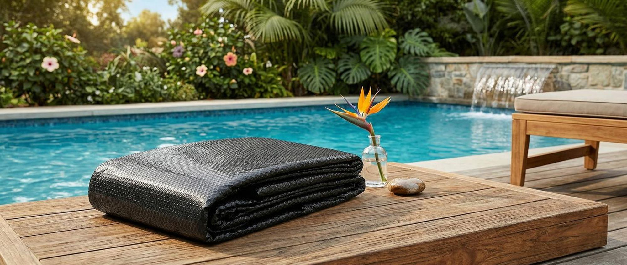 tectake® Pool-Solarfolie rechteckig und selbstschwimmend 200 x 300 cm