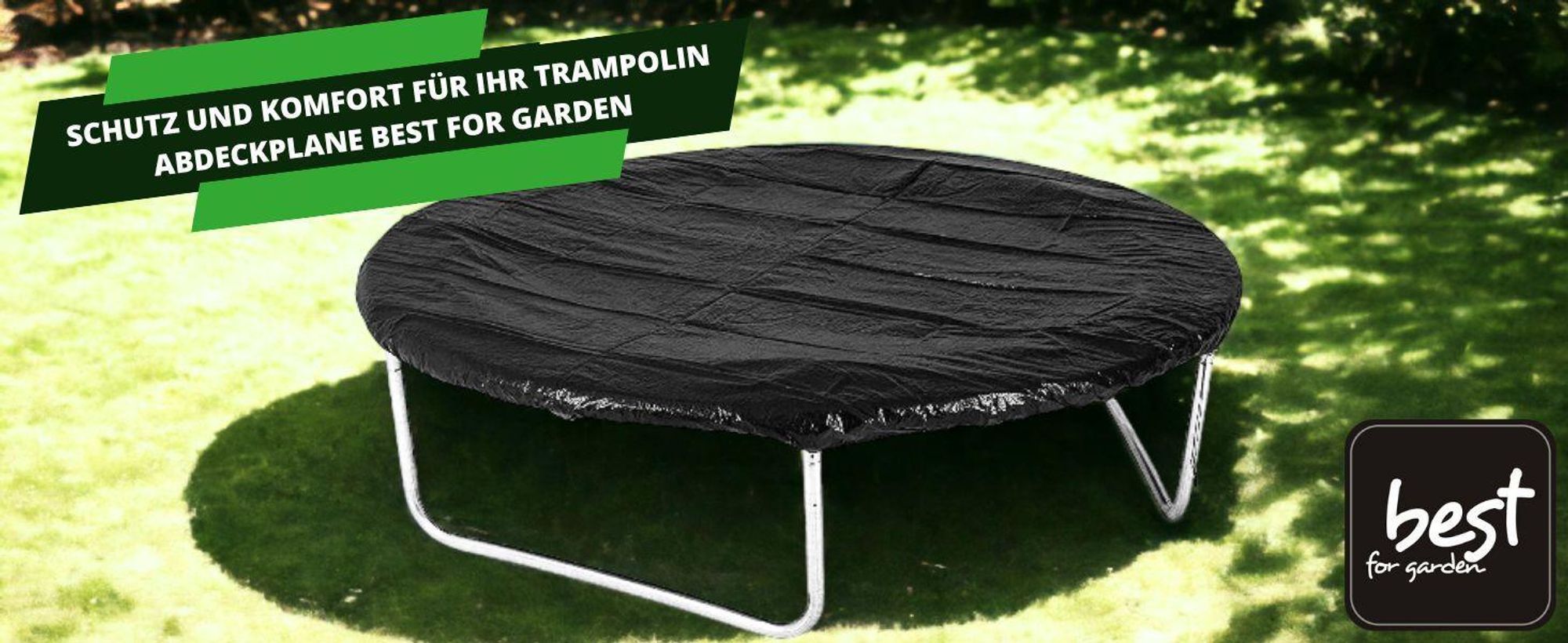 Trampolin Abdeckung | Regenabdeckung wetterfest, reißfest & UV-beständig | Outdoor Wetterschutzplane Ø 244/305/366/427 cm Trampolinschutz Abdeckplane