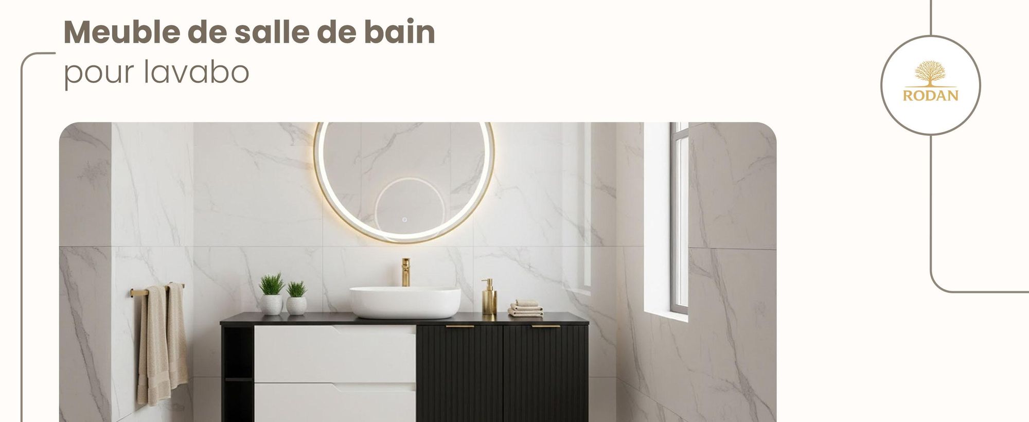 RODAN, meuble de salle de bain, armoire moderne, meuble sous vasque, meuble sous lavabo