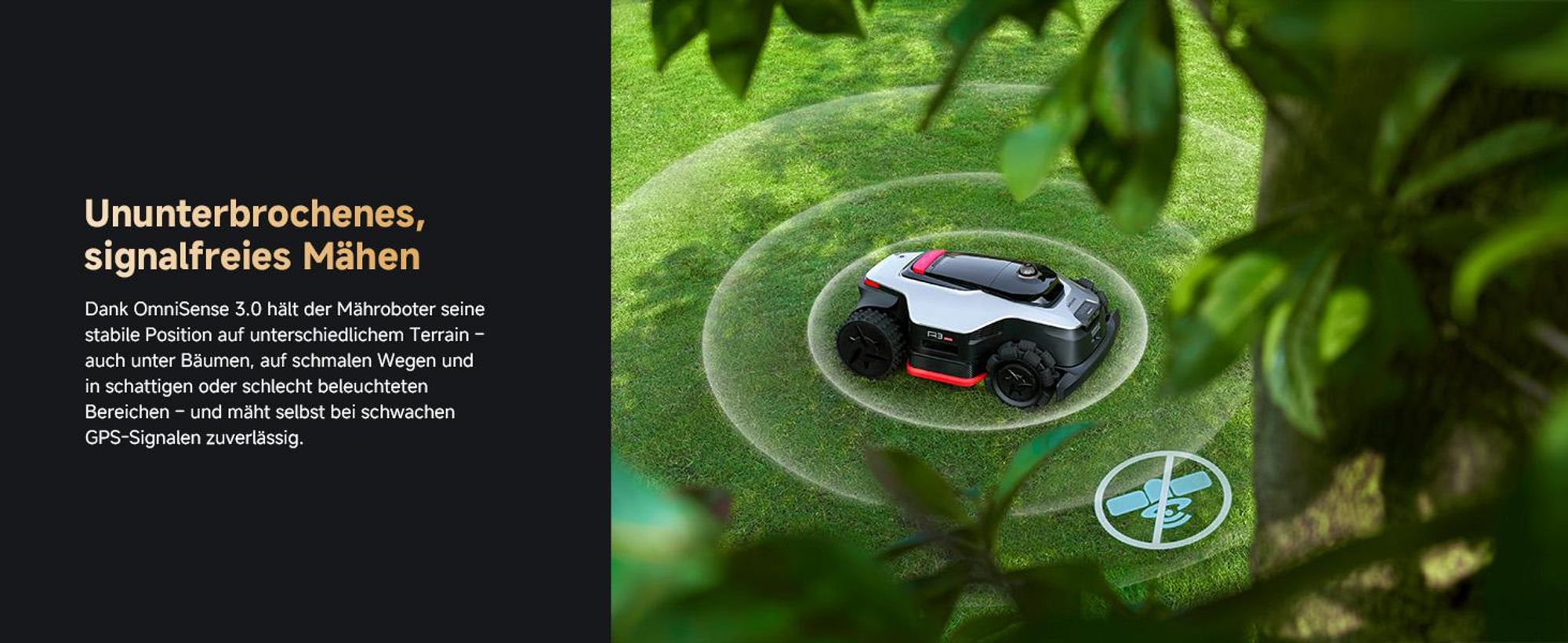 DREAME A3 AWD Pro-3500 Mähroboter,OmniSense 3.0,360° 3D LiDAR,KI binokulare Sicht＆automatische Kartierung, Allradantrieb mit Nabenmotoren,3500㎡,38,7°