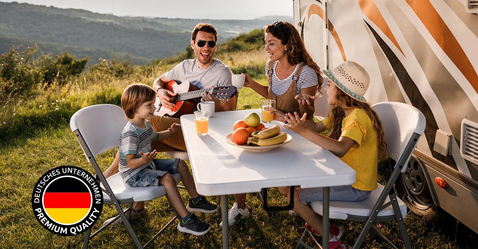 Klapptisch Fukui Wetterfest, Stabil und Mobil für Innen- und Außenbereiche 120 x 60 cm