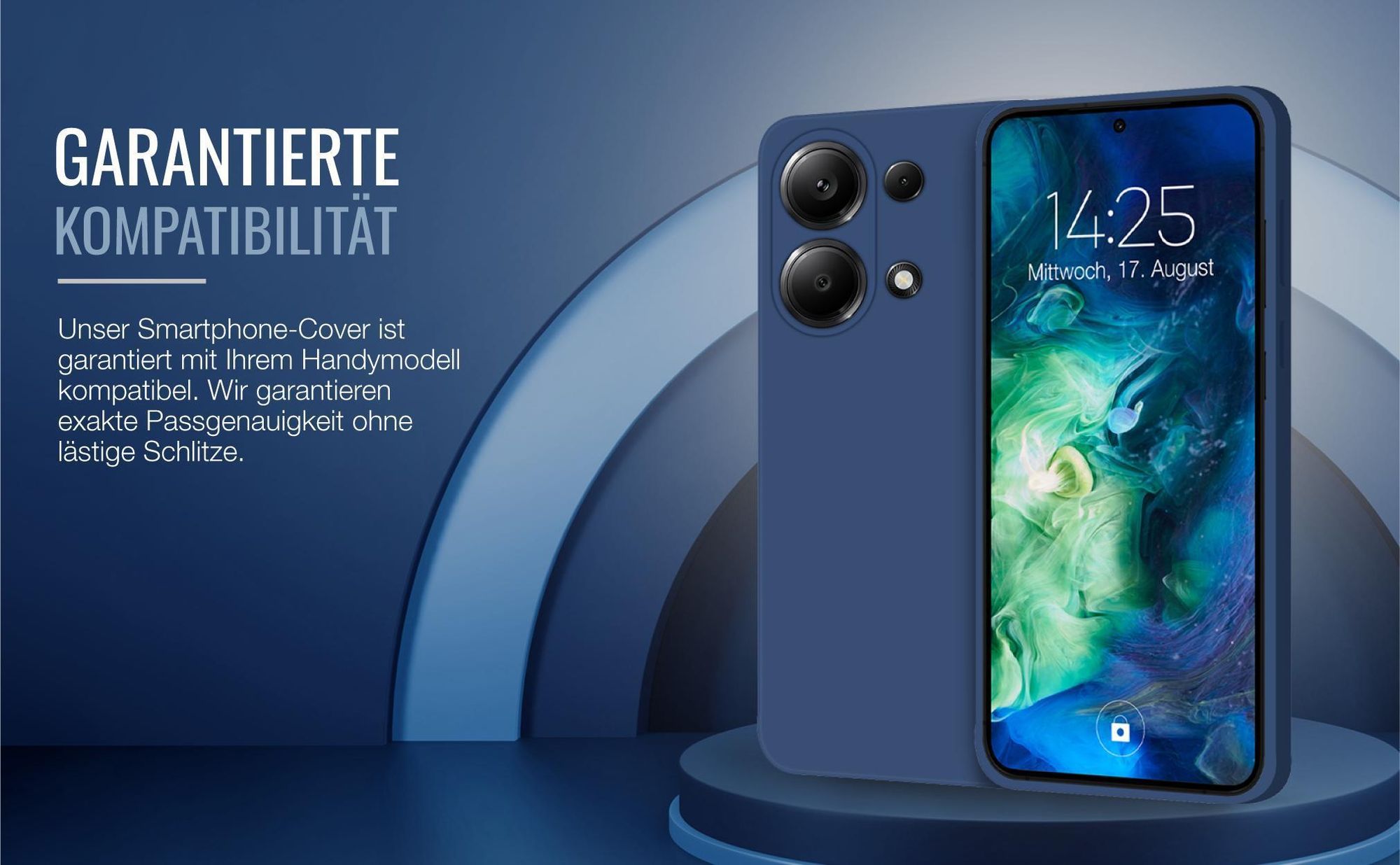 Exakt passgenaues Smartphone Backcover in Blau für Xiaomi Redmi Note 13 Pro
