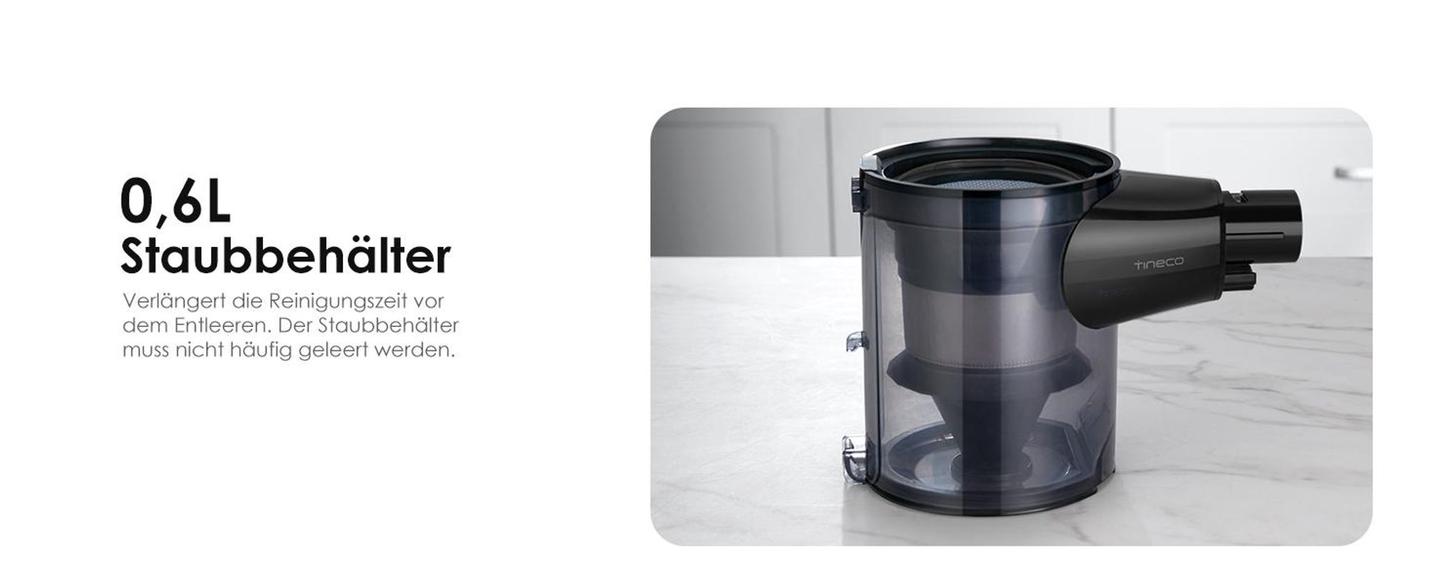 Tineco Pure ONE S30 Akku Staubsauger, 150AW Saugleistung, bis zu 65 Min. Laufzeit ZeroTangle-Bürste LED-Licht Kabelloser Handstaubsauger für Hartböden
