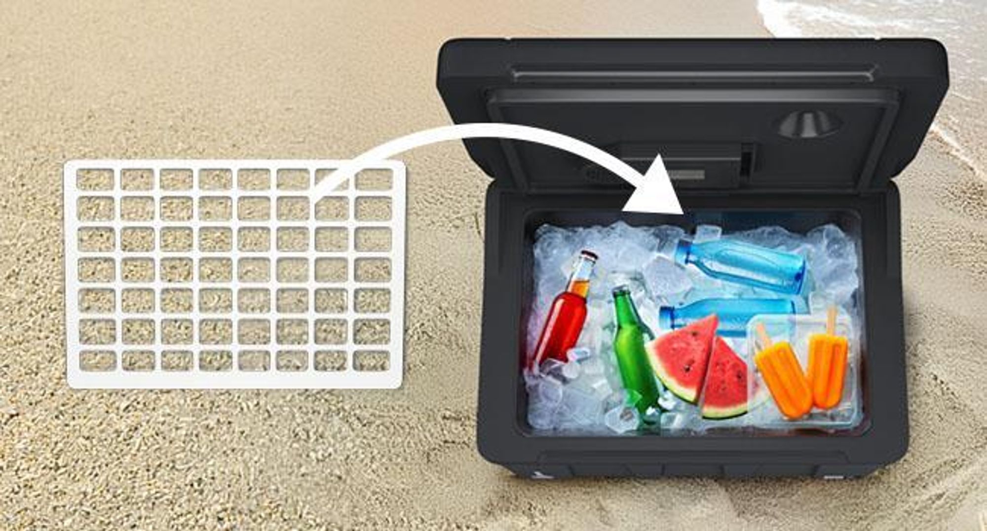 Peme Elektrická chladiaca box Essential 50L - Auto Camping Chladnička Trolley tichá funkcia ohrevu Minichladnička Osobné auto Nákladné auto Cestovanie Outdoor Chladiaca box, Kempovanie