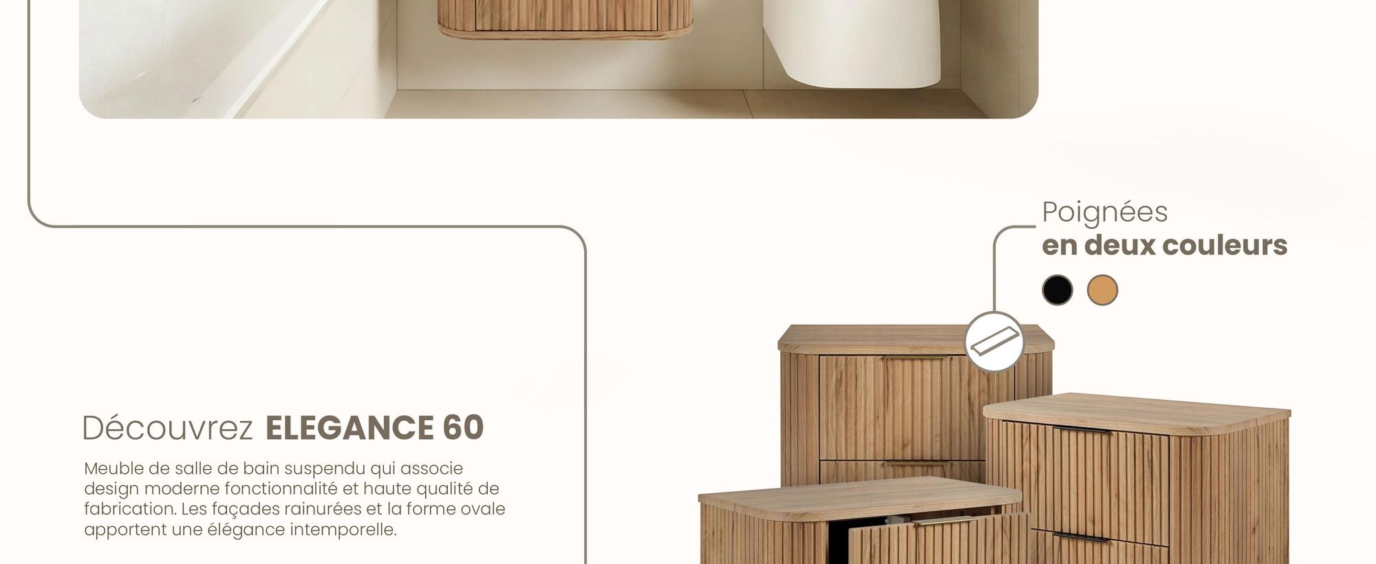Armoire salle de bain - 60 cm Sous lavabo, meubles bas