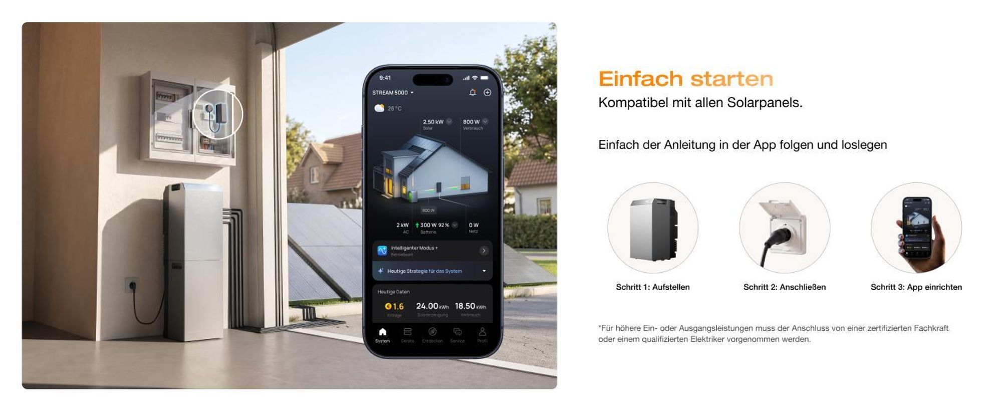EF ECOFLOW STREAM AC 5000 × 2, Balkonkraftwerk mit 5 024 Wh Speicher , 100 % kompatibel mit allen Mikro-Wechselrichtern, 3 000 W Ausgangsleistung