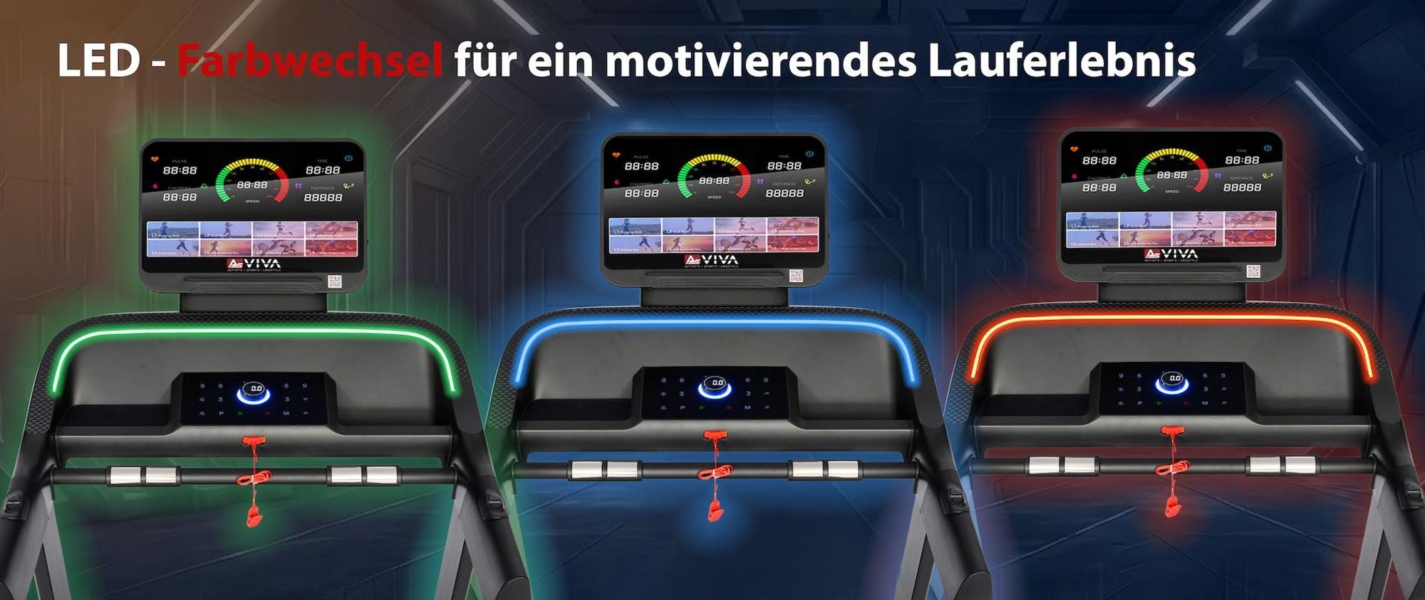 Laufband klappbar AsVIVA T20 Heimtrainer bis 18 km/h leise stabil mit großer Lauffläche App-kompatibel für Zuhause