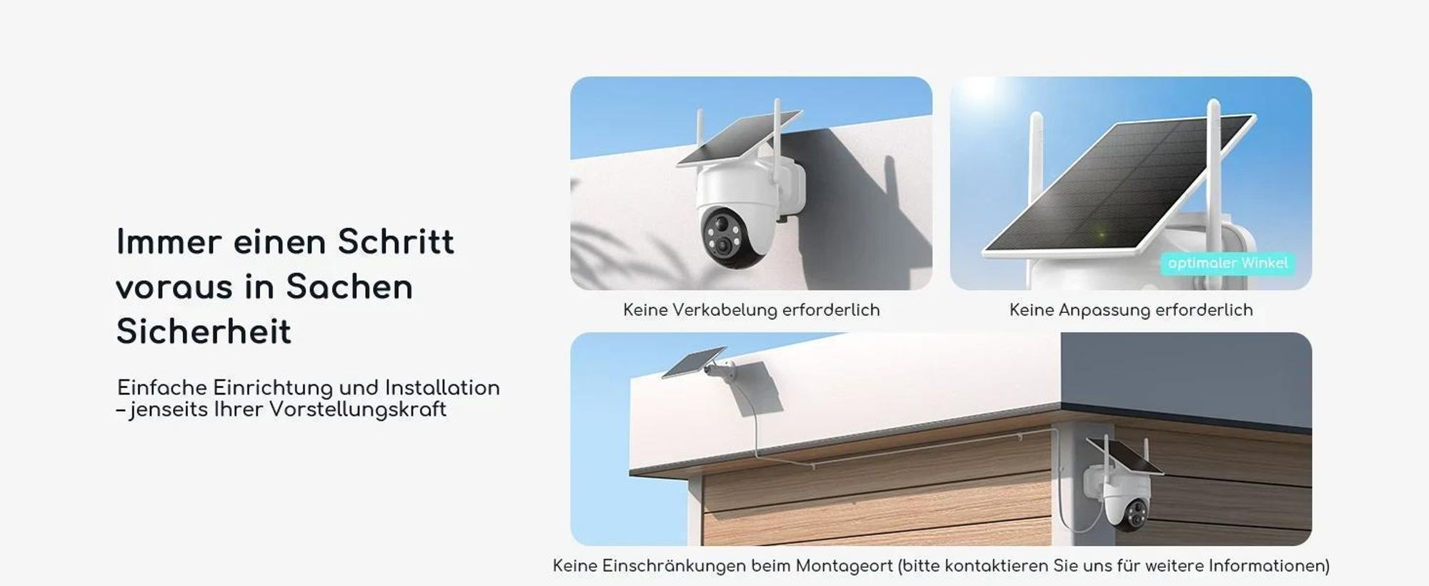 Überwachungskamera Aussen Akku Solar-2K Outdoor WLAN Kamera Überwachung Aussen Kabellose Installationsfreie Solarpanel KI-Erkennung 360°PTZ mit 32&64G