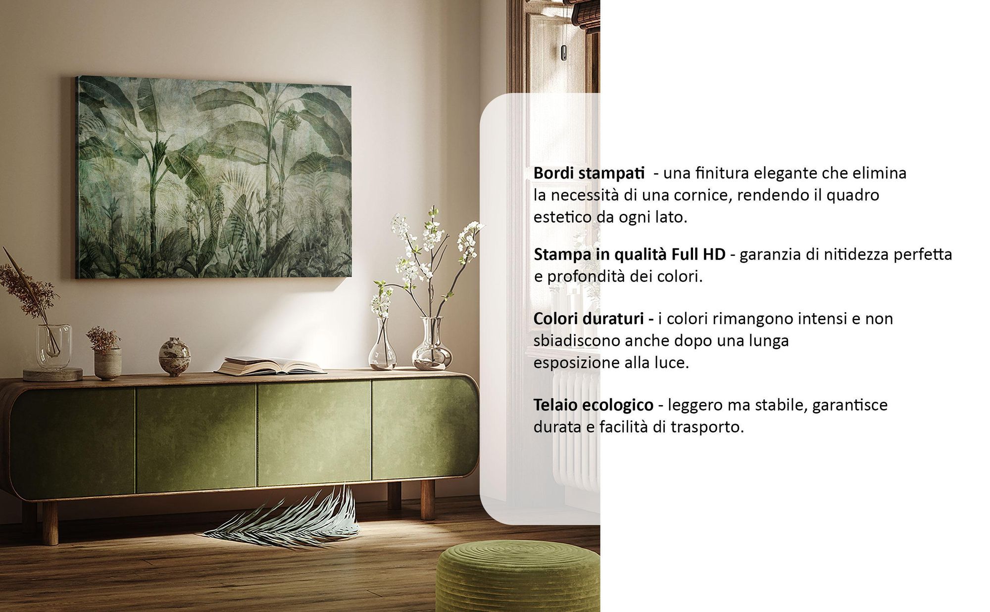 LUMASOUL Quadri su tela con motivi naturali, Quadri da Parete per Soggiorno e Camera da Letto, Quadri 200x100 cm Eclettico