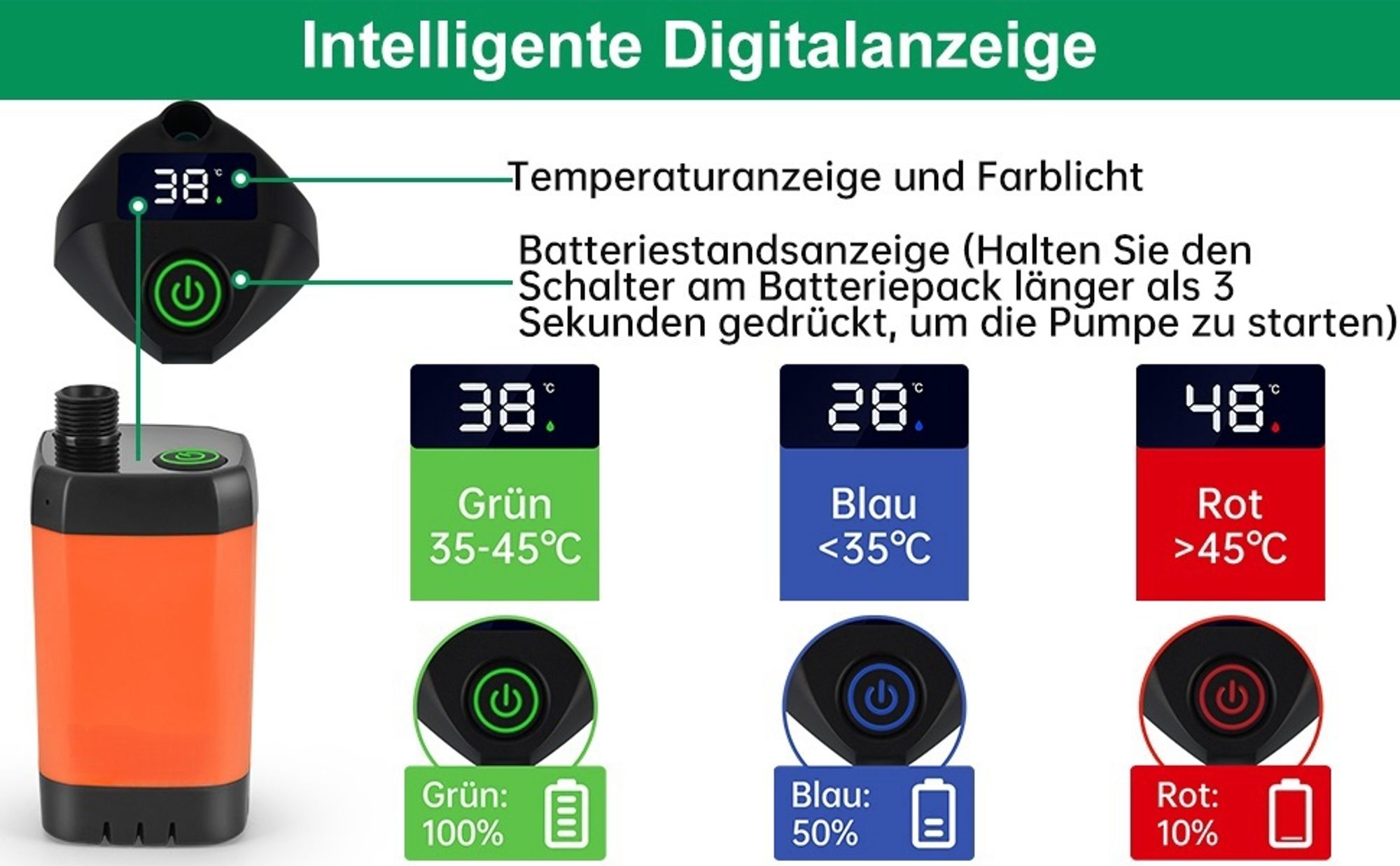 Tragbare Campingdusche Akku mit Pumpe, Camping Dusche Outdoor , Mobile Duschen Außenduschen mit Duschkopf und Schlauch, für Camping Garten Autowaschen