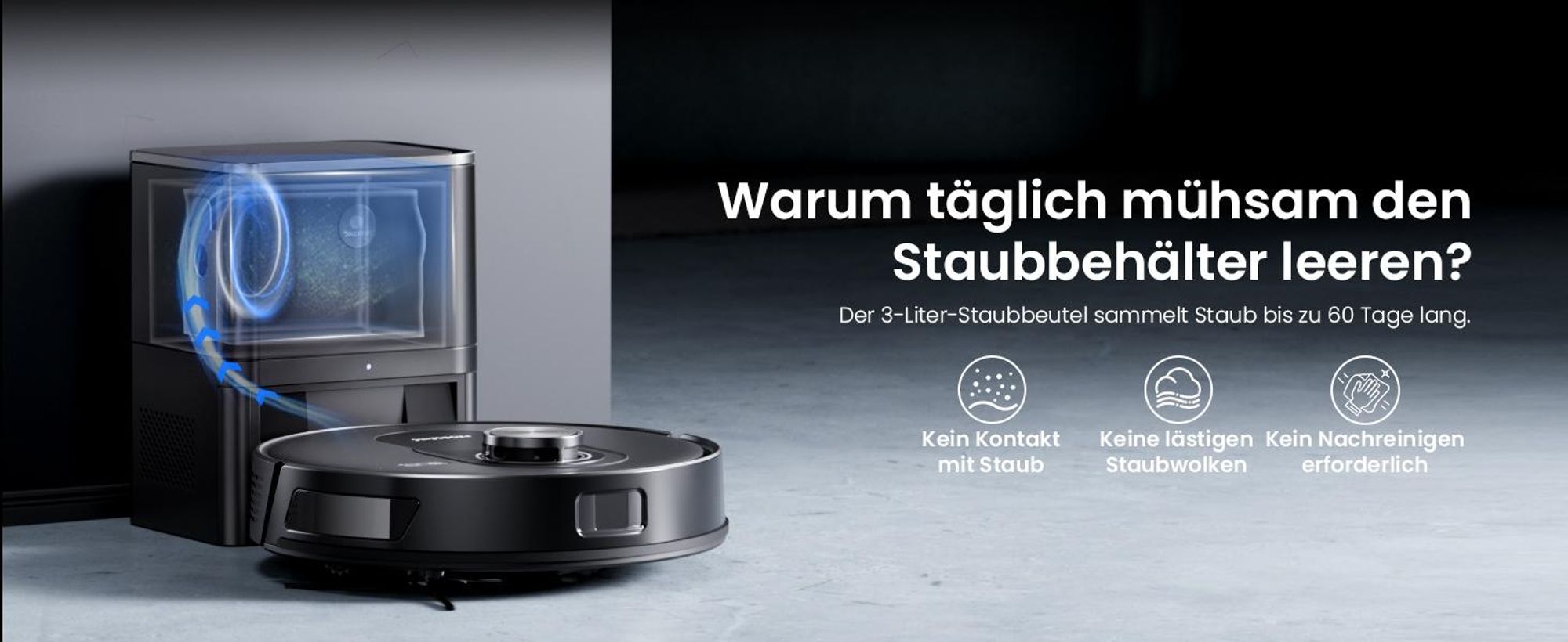 Proscenic QO8 Max+Staubsauger Roboter, Saugroboter mit Wischfunktion, 8000Pa, 200 min, Alexa, Google Home, Siri oder IFTTT,360° LiDAR-Navigation, , 3L