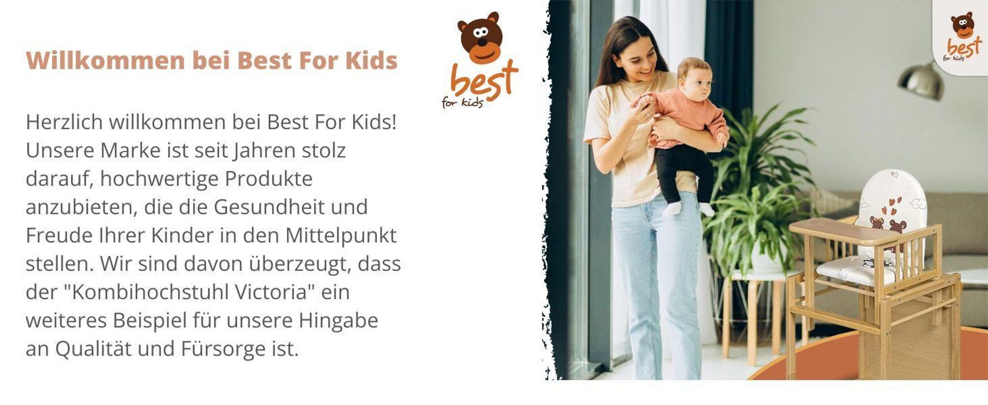 4myBaby GmbH Kombihochstuhl | Leicht Umbaubar kinder Stuhl Tisch | Hochstuhl Holz | Ideal als Esstisch Stuhl | Holzhochstuhl | Portabel und Schnell Zusammenbaubar Baby Hochstuhl Tisch