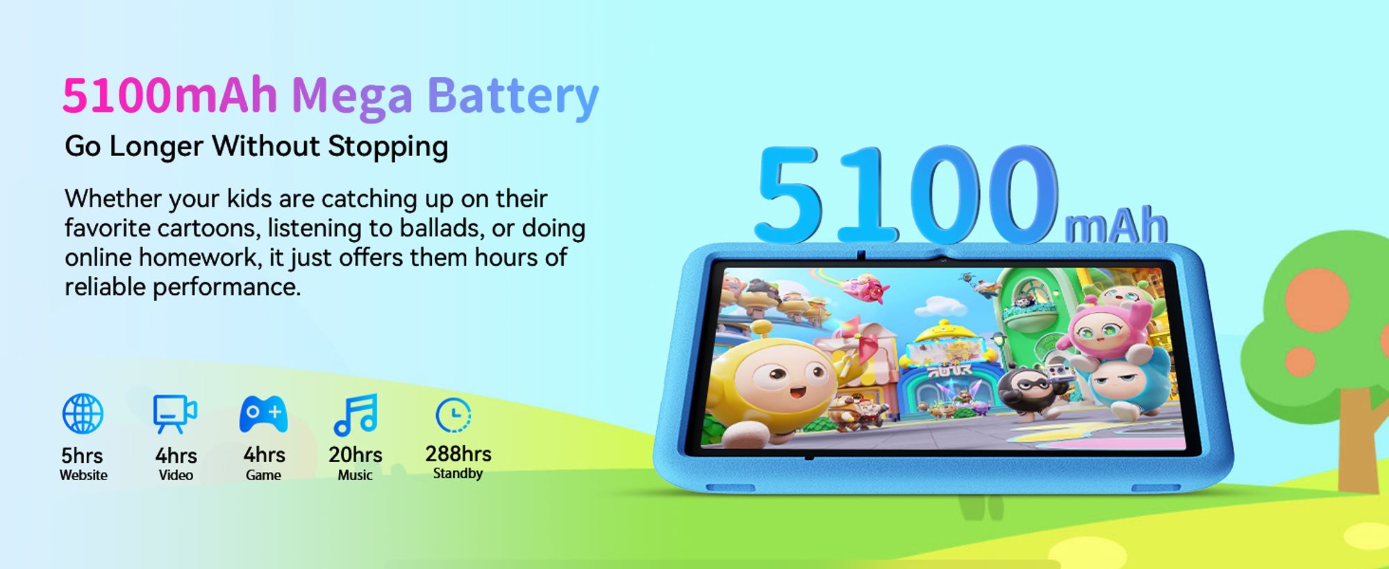 Blackview TabA6Kids Tablet dla dzieci Android 14, 12 GB RAM + 128 GB ROM (1 TB TF) Ośmiordzeniowy tablet dla dzieci, 10 cali HD 1280 * 800, Widevine L1, 5100 mAh