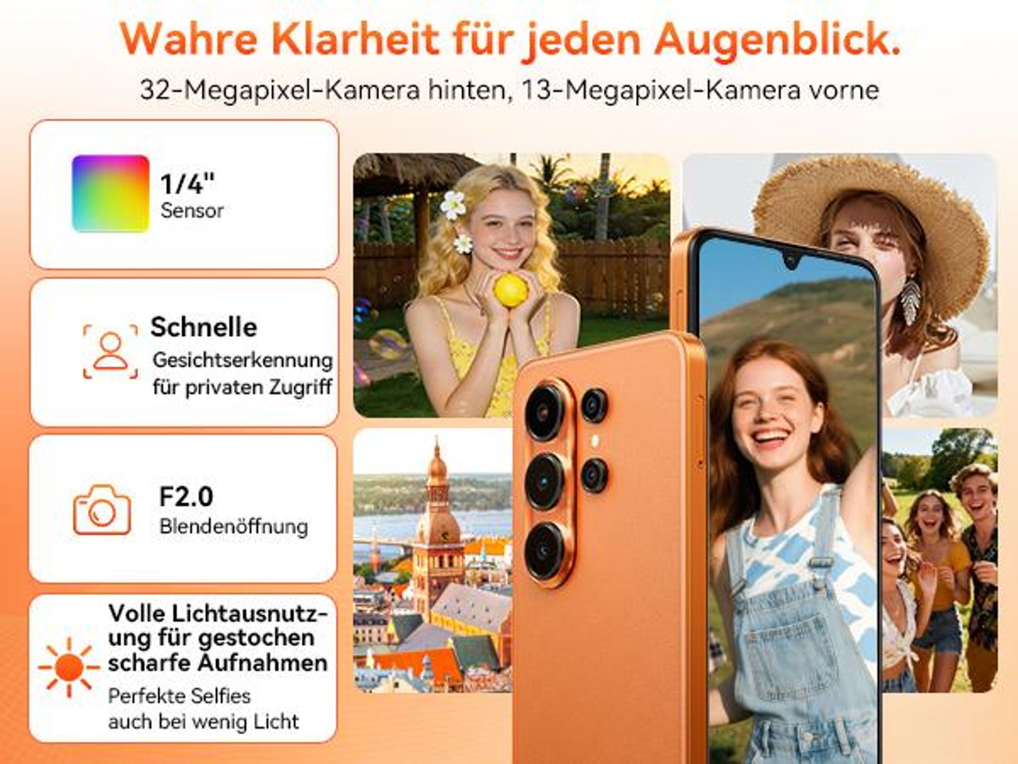 Blackview Wave 10C smartphone Ohne Vertrag, Android 16, 6.88", 120Hz, 1080p, Dual SIM, Face ID, 5000 mAh, Gemini AI, DokeOS 5.0, 1080p, 4G