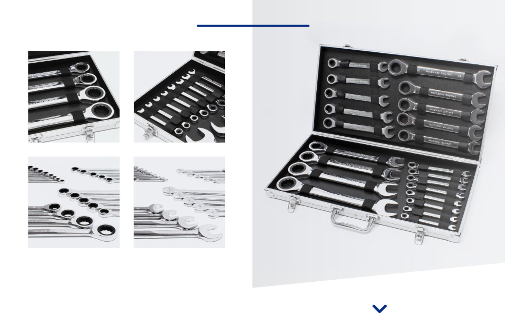 Wiltec Schraubenschlüssel Set 22-teilig Maulschlüssel 6-32mm im praktischen Koffer, Ringschlüssel, Schraubendreher Set
