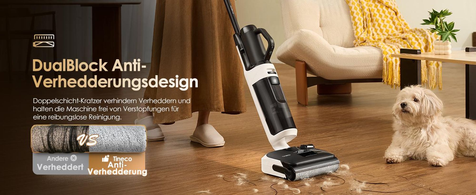 Tineco Floor ONE Switch S6 Stretch Breeze Nass Trockensauger 180° Lay-Flat 85°C Flashdry 5-in-1 Selbstreinigung Handstaubsauger (Stretch S6 Combo)