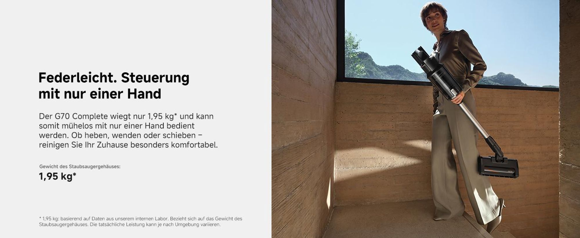 MOVA G70 Complete – Kabelloser Stielstaubsauger mit Roboterarm, starke Leistung und kontinuierliche Reinigung