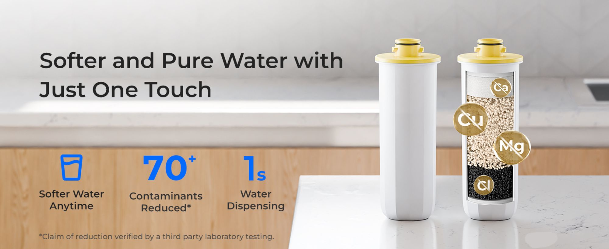 Waterdrop WD-EWFLY Ersatzfilter für Waterdrop Wiederaufladbarer Wasserenthärter Dispenser, WD-ED11W, WD-ED12W, WD-ED21W, WD-ED09W, 3 Pack