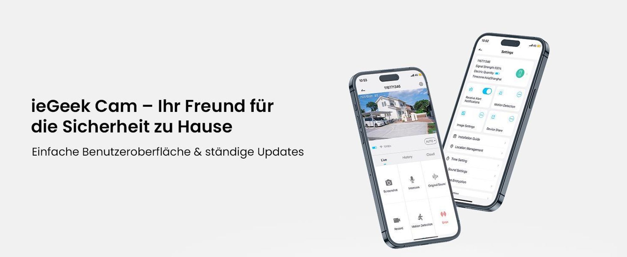 2K Video Türklingel mit Kamera Akku Kabellose Türglocken Funkklingel mit Gong IP66