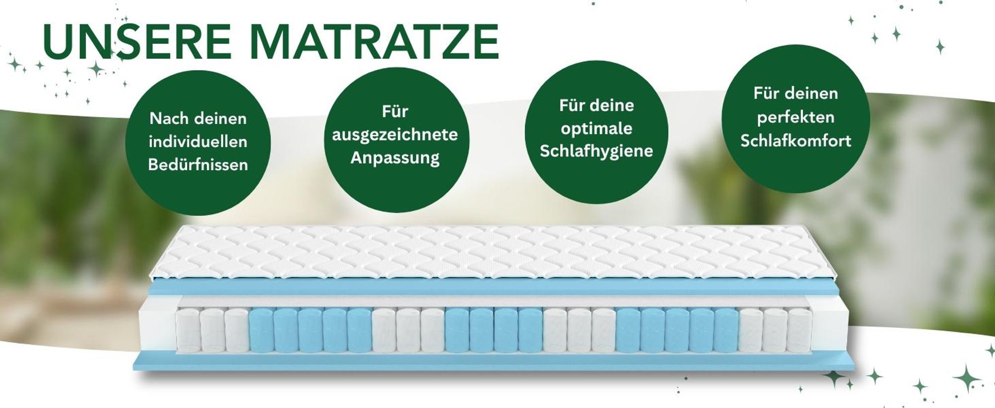 Ergonomische 7-Zonen Matratze mit Taschenfederkern | 140 x 200 cm | 17cm | H2 & H3 | Dreamstar Ergo Flex Duo | Wendematratze
